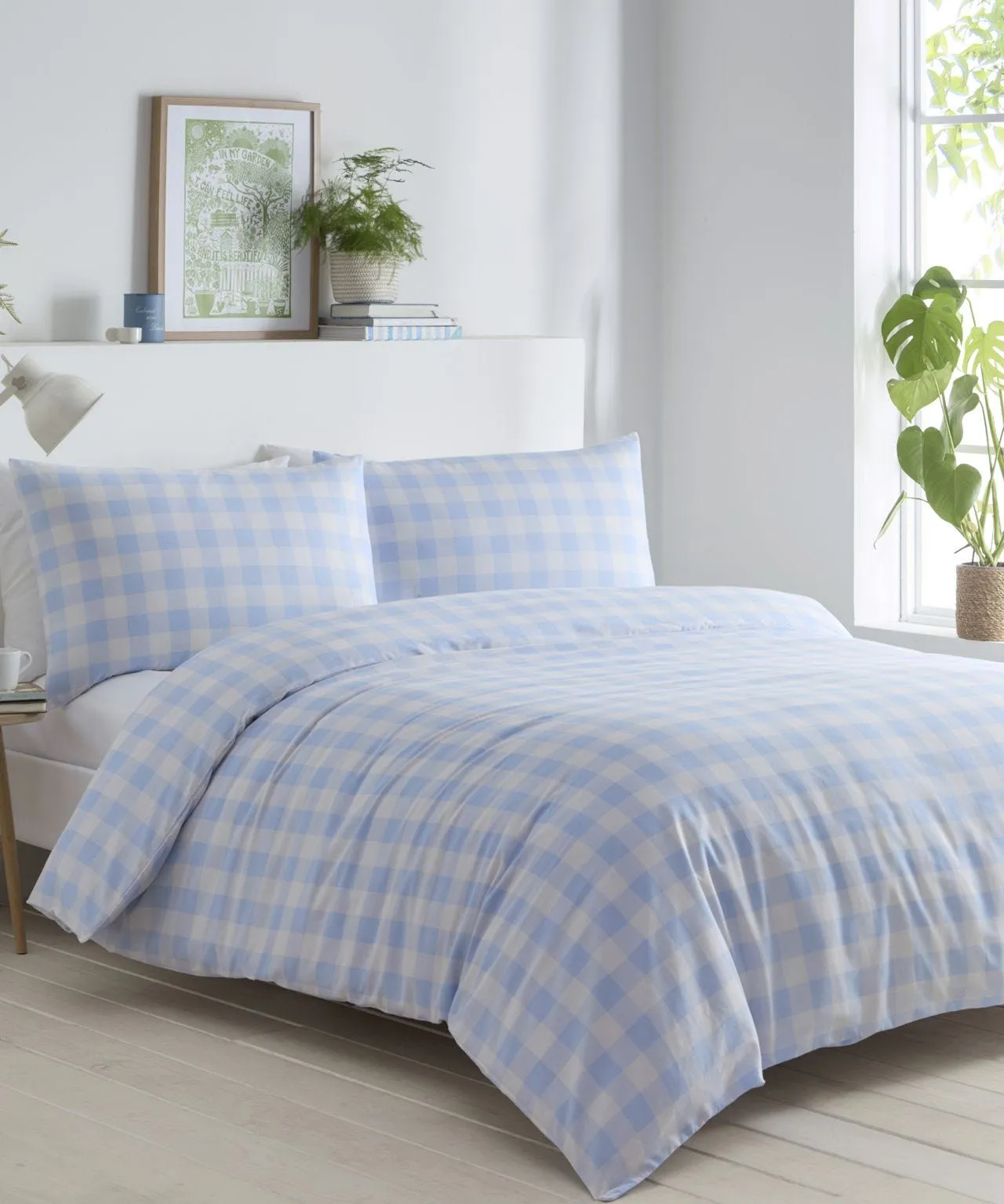 Gingham Cotton Blend Duvet Set