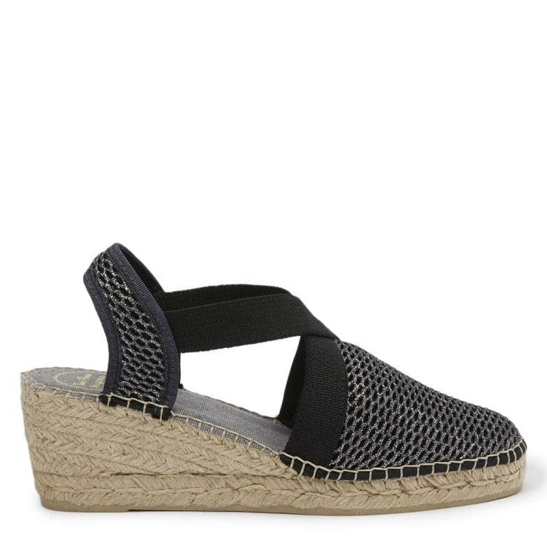 Glitter Cotton Blend Wedge Espadrille for Women - Terra-ZY