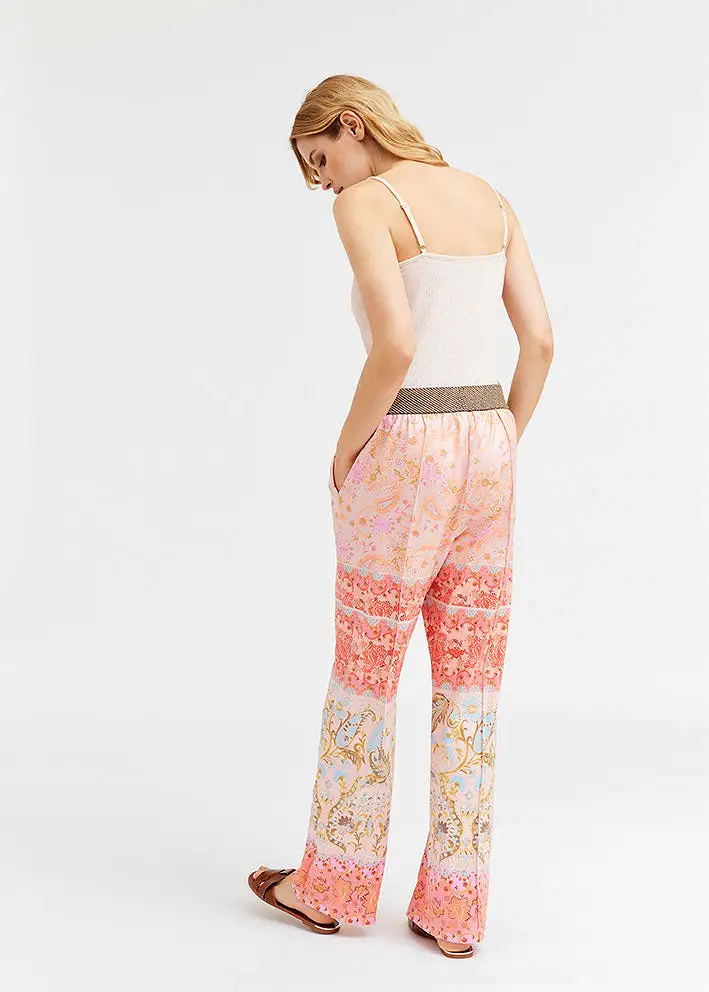 Gustav Marisa jersey pants 53000 Bukser - Coral Border Print