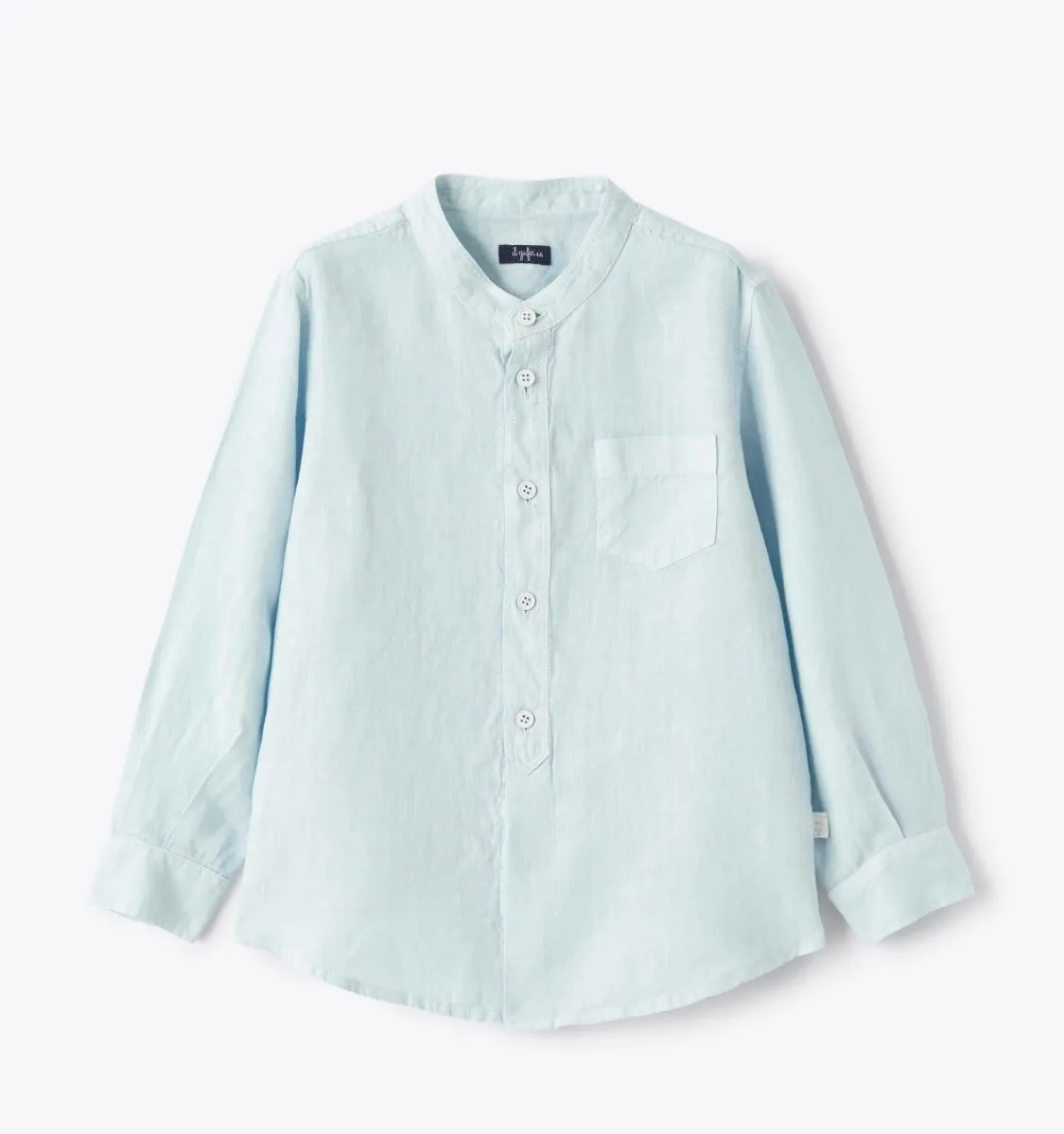 Il Gufo LS Mandarin Collar Button Up Shirt