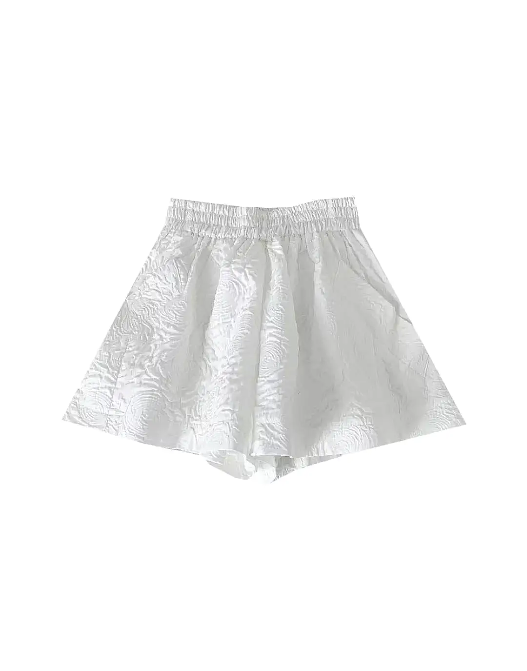 Jacquard Wide Leg Mini Shorts