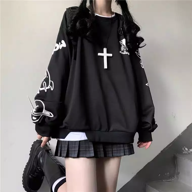 Japanese dark sweet and cool sweatshirt BY111