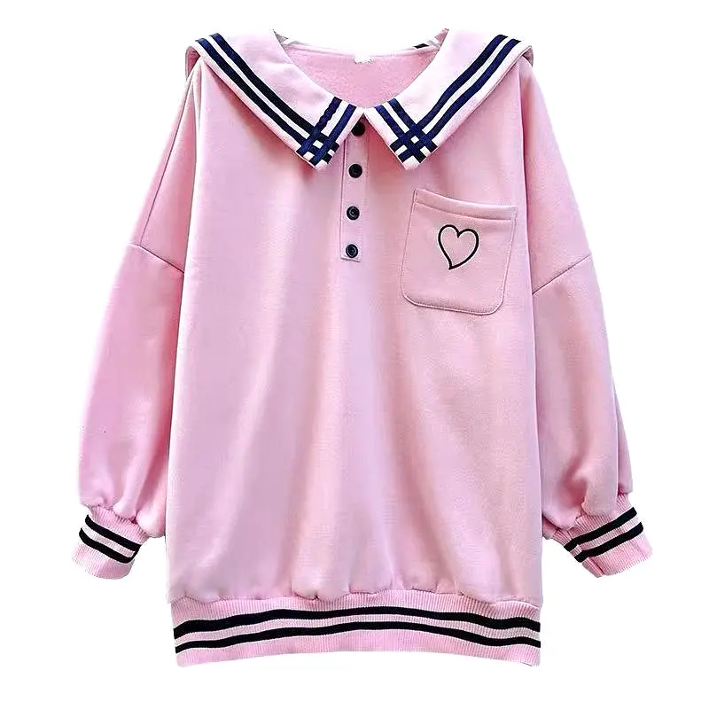 JAPANESE LOVE EMBROIDERIED VELVET SWEATSHIRT BY23048