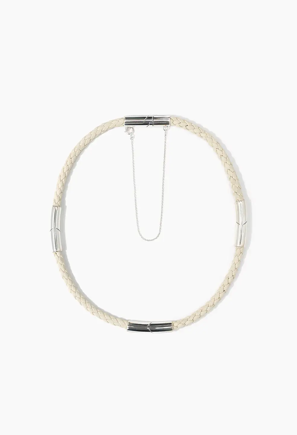 John Elliott X M.A.R.S Suede Choker / Ivory X Silver