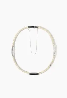 John Elliott X M.A.R.S Suede Choker / Ivory X Silver