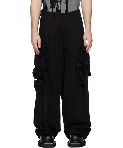 Julius Black Gasmask Denim Cargo Pants