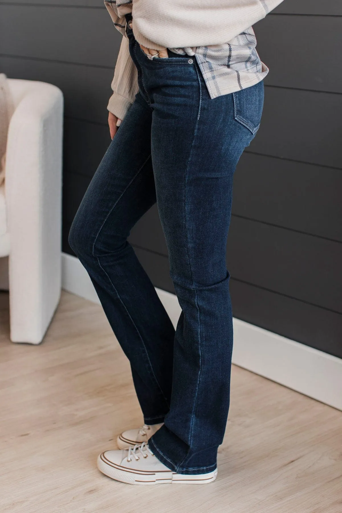 KanCan Skinny Bootcut Jeans- Dark Lauren Wash