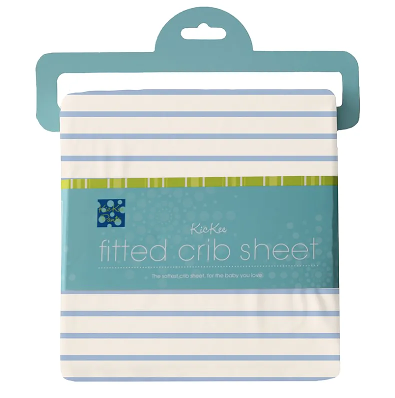 Kickee Pants Crib Sheet - Pond Sweet Stripe