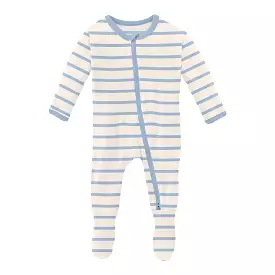 Kickee Pants Footie - Pond Sweet Stripe