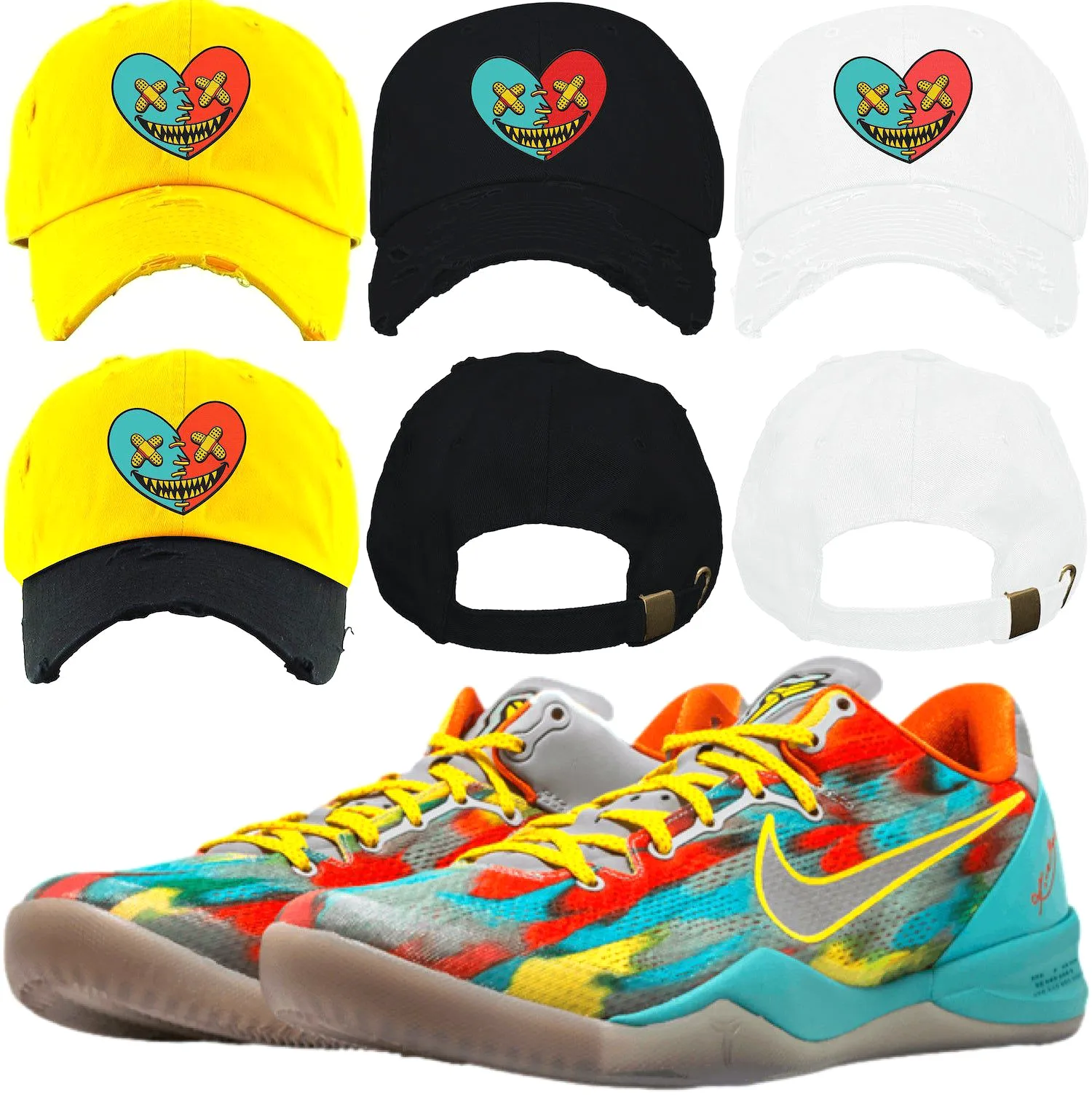 Kobe 8 Venice Beach 8s Dad Hat to Match - VENICE HEART BAWS