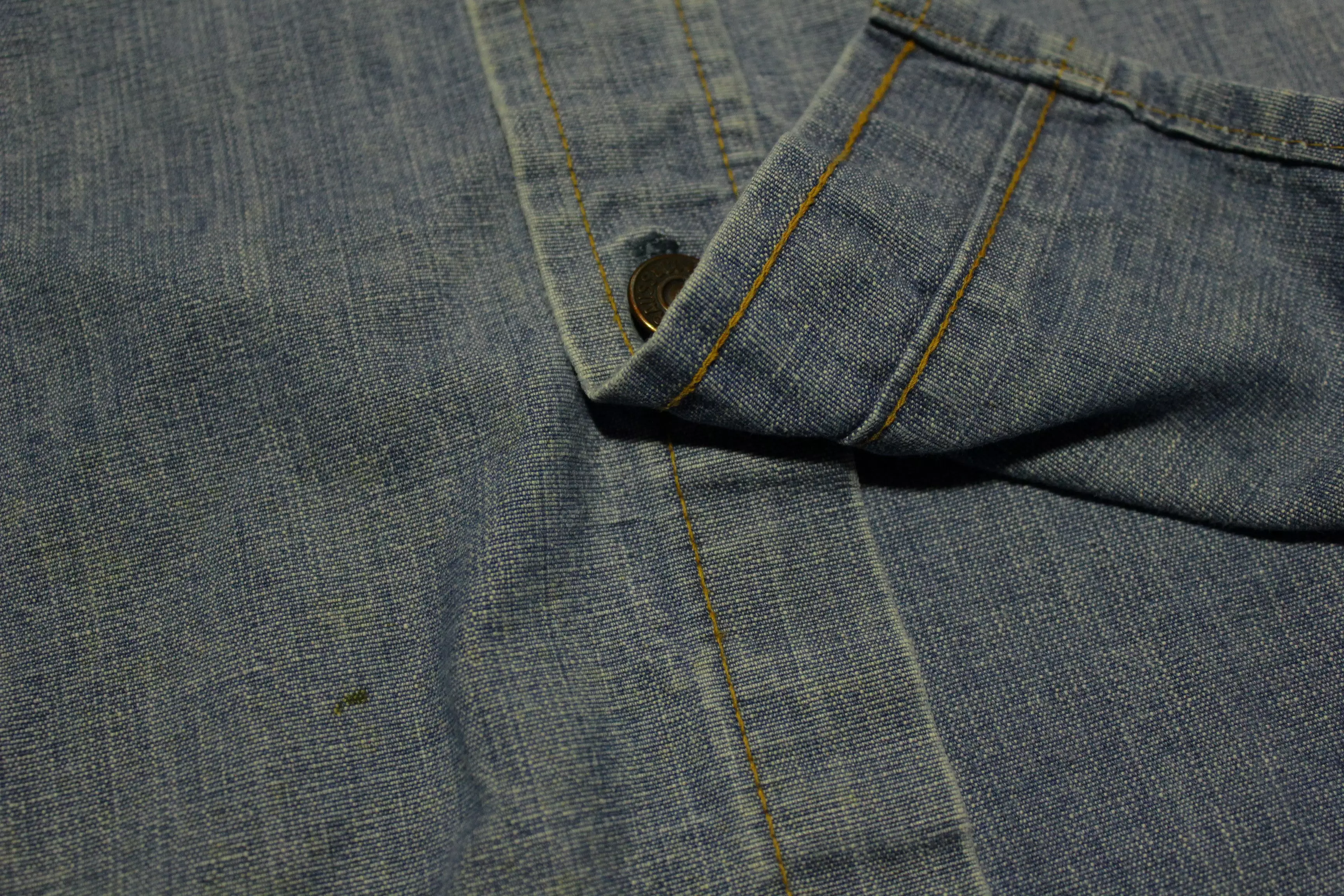 Levis Orange Tab Vintage 70's Denim Chambray Button Up Work Shirt