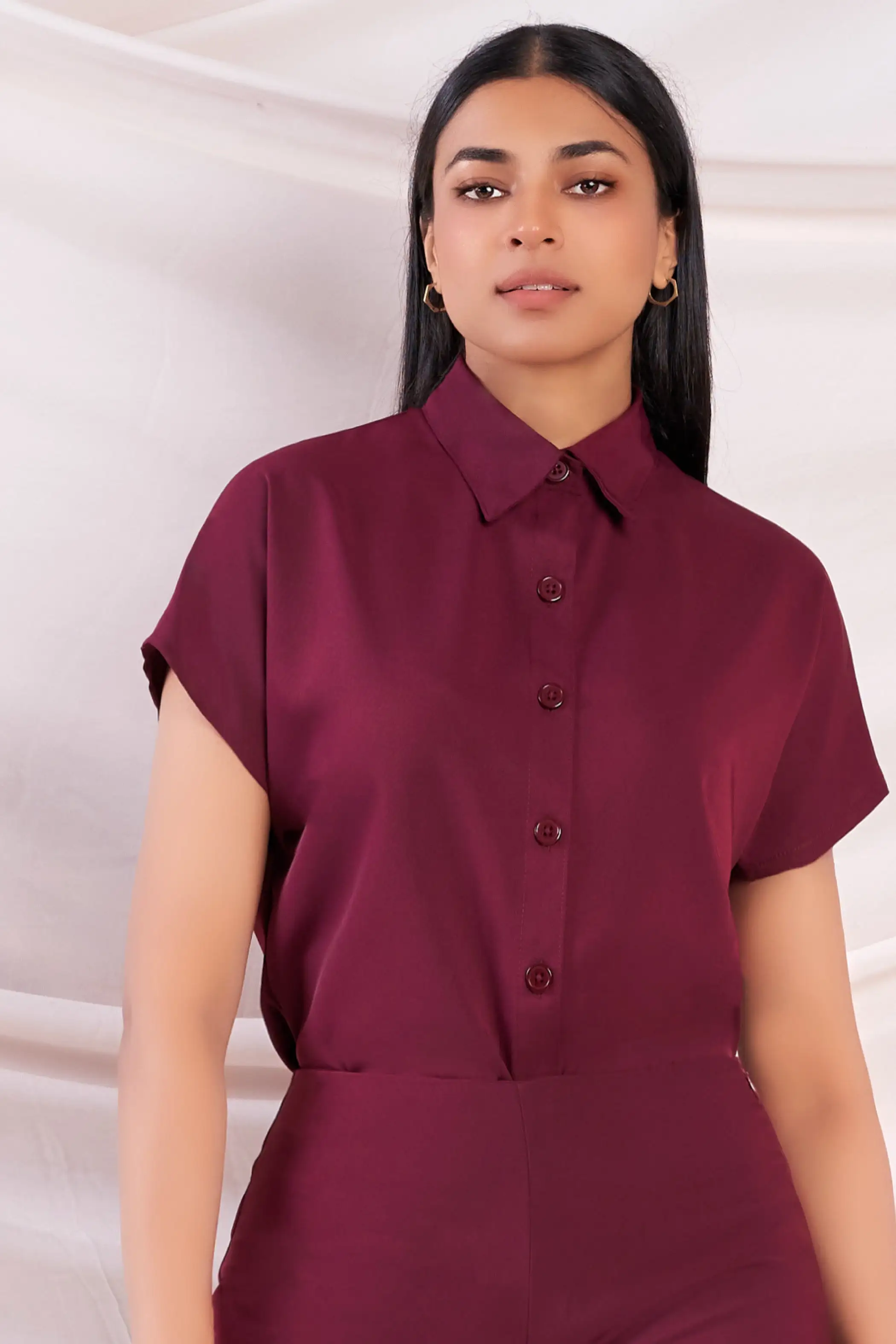 Maroon Short Sleeve Shirt