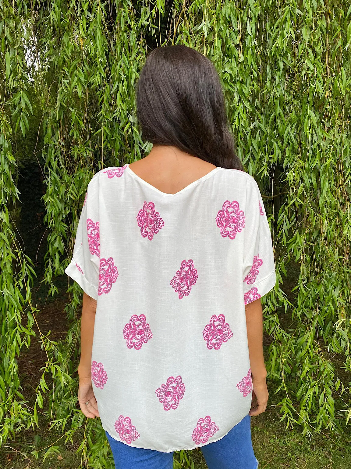 Medallion Print Top Krystal