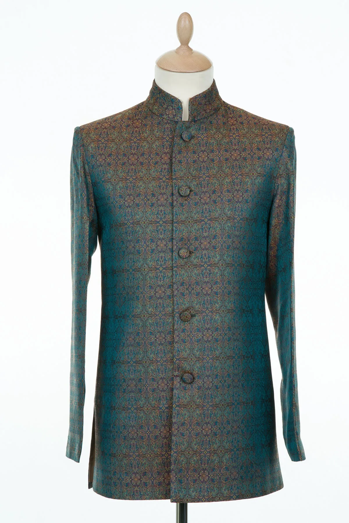 Mens Nehru Jacket in Royal Jacquard