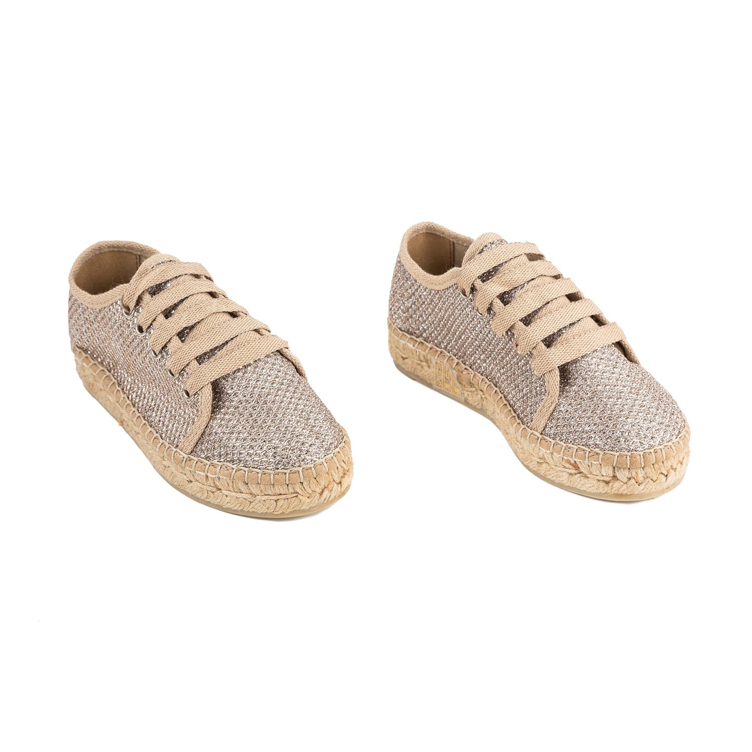 Metallic Cotton Blend Platform Espadrille for kids - Emy-S