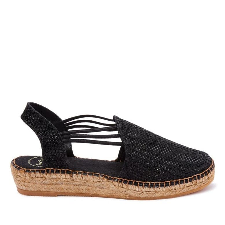 Metallic Cotton Blend Wedge Espadrille for Women - Noa-S