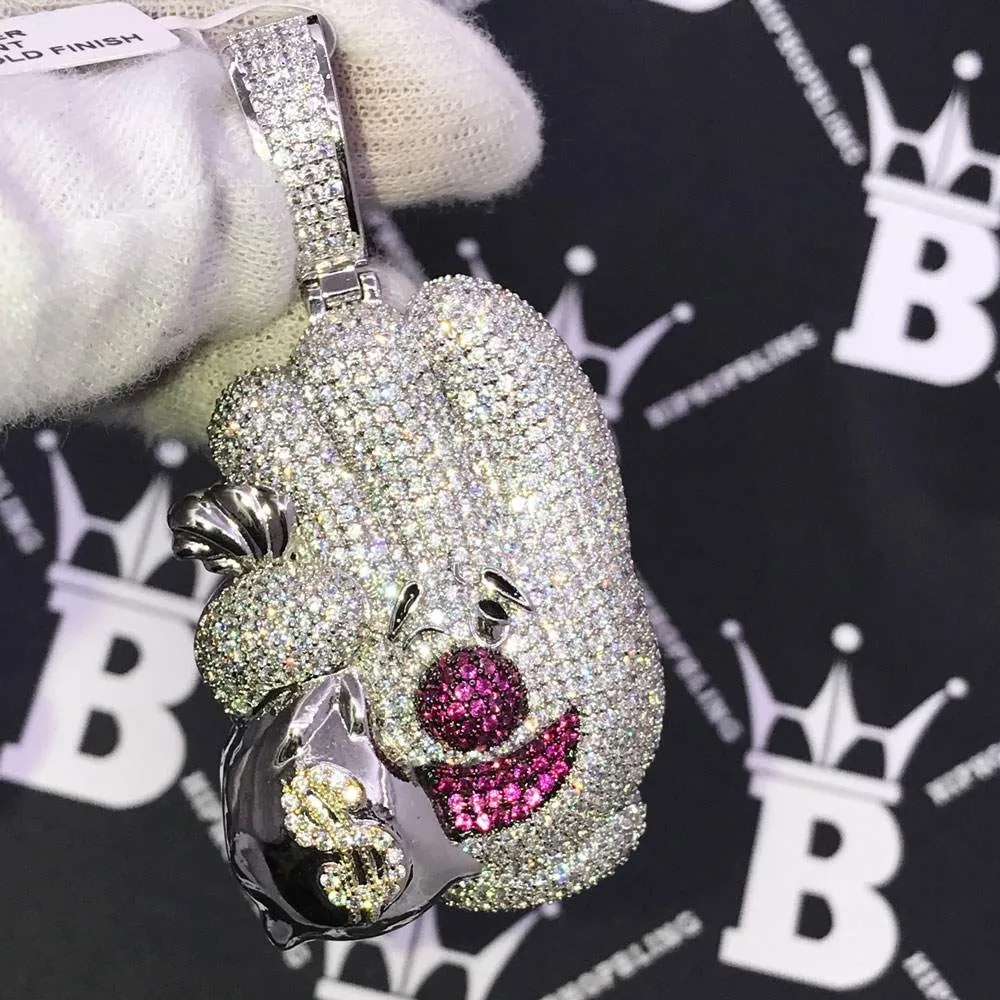 Money Glove CZ Hip Hop Bling Bling Pendant