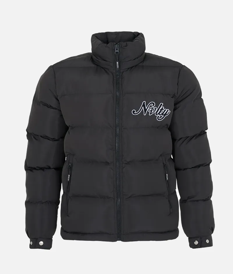 Nvlty Signature Puffer Jacket Black | Upto 30% Off