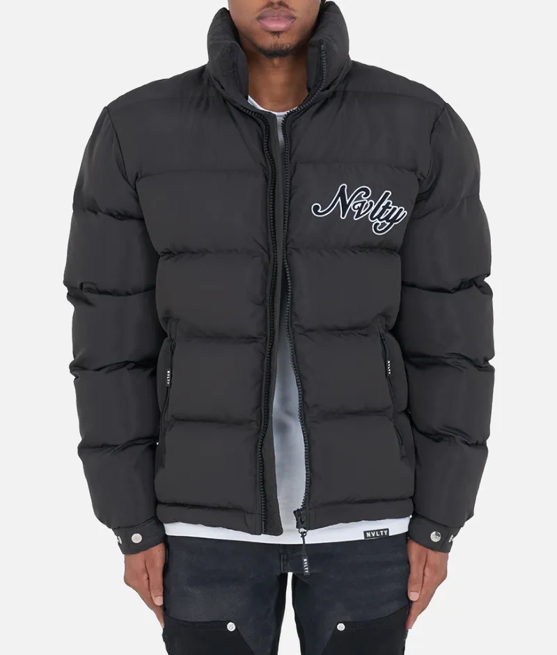 Nvlty Signature Puffer Jacket Black | Upto 30% Off