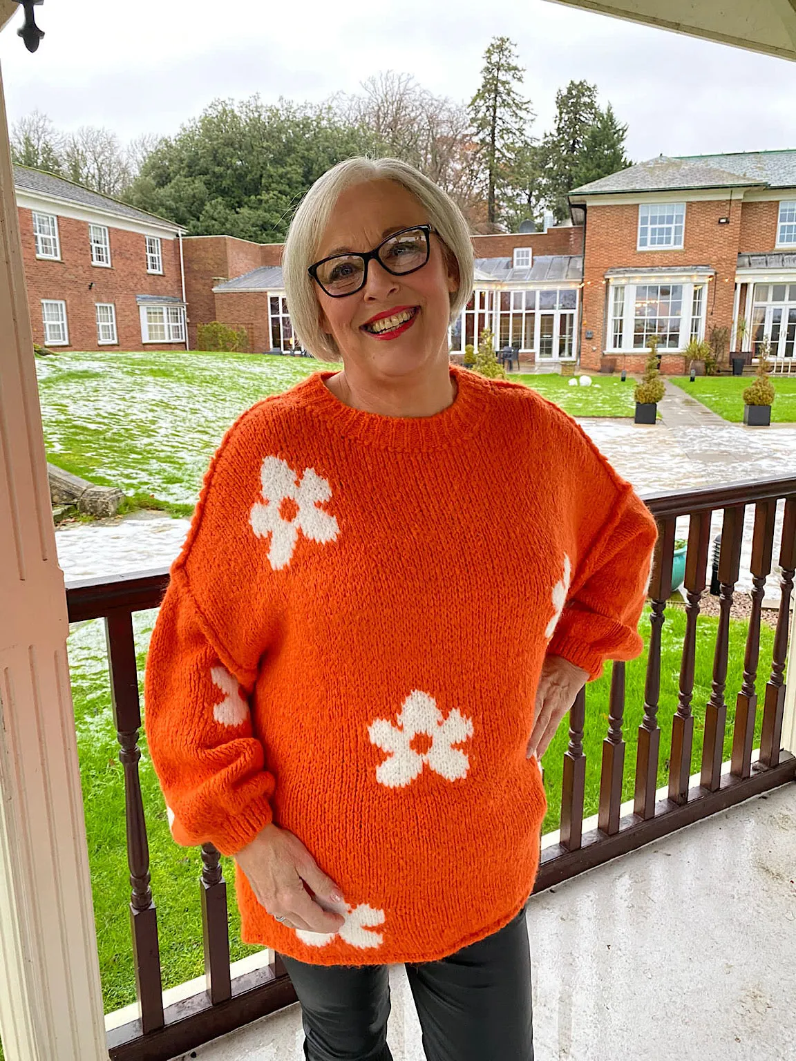 Orange Premium Daisy Knit Alex