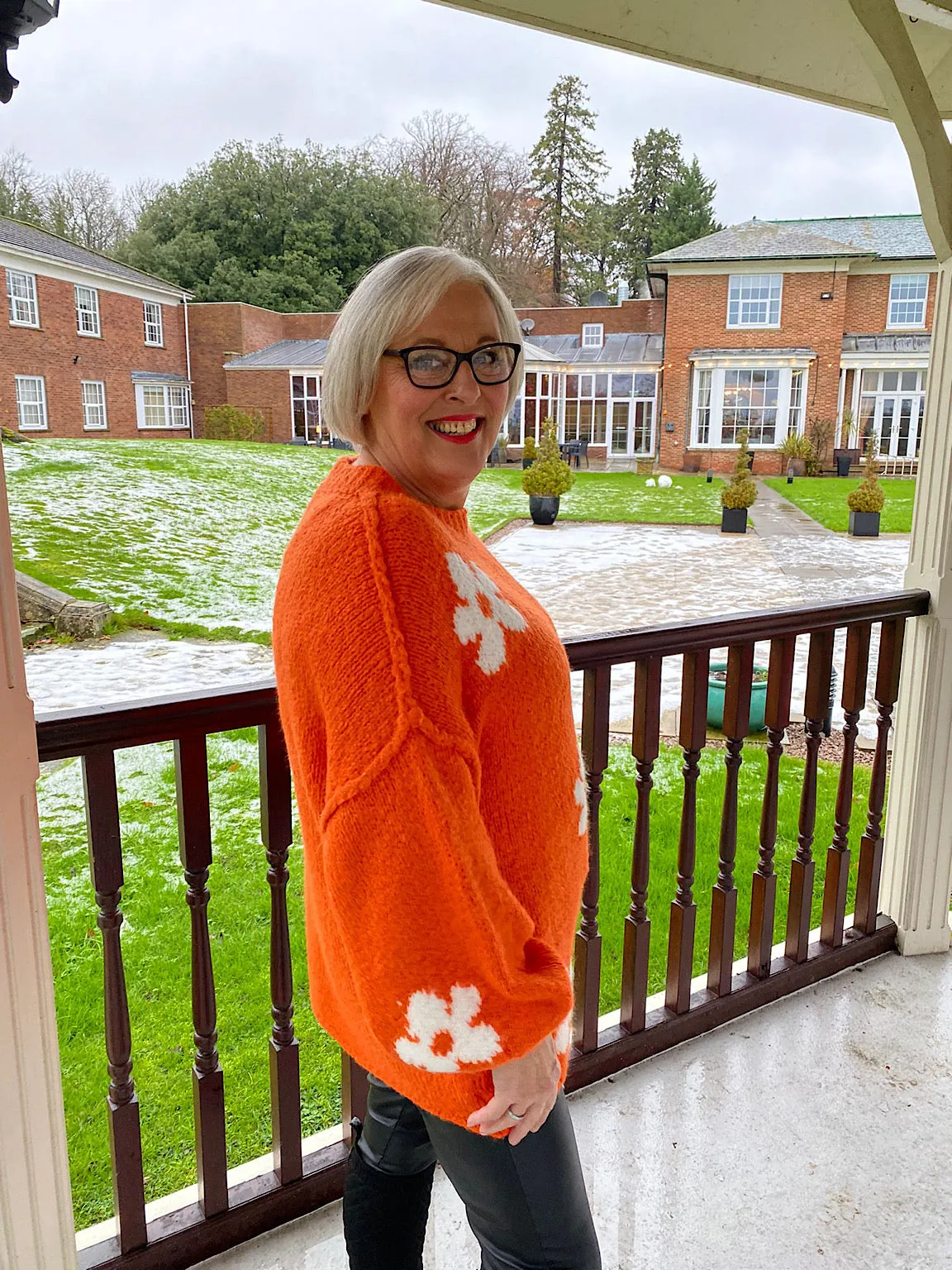 Orange Premium Daisy Knit Alex