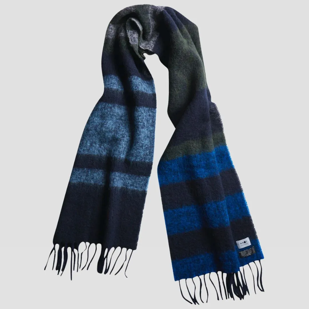 Plaid Scarf 9146 (Navy Stripe)