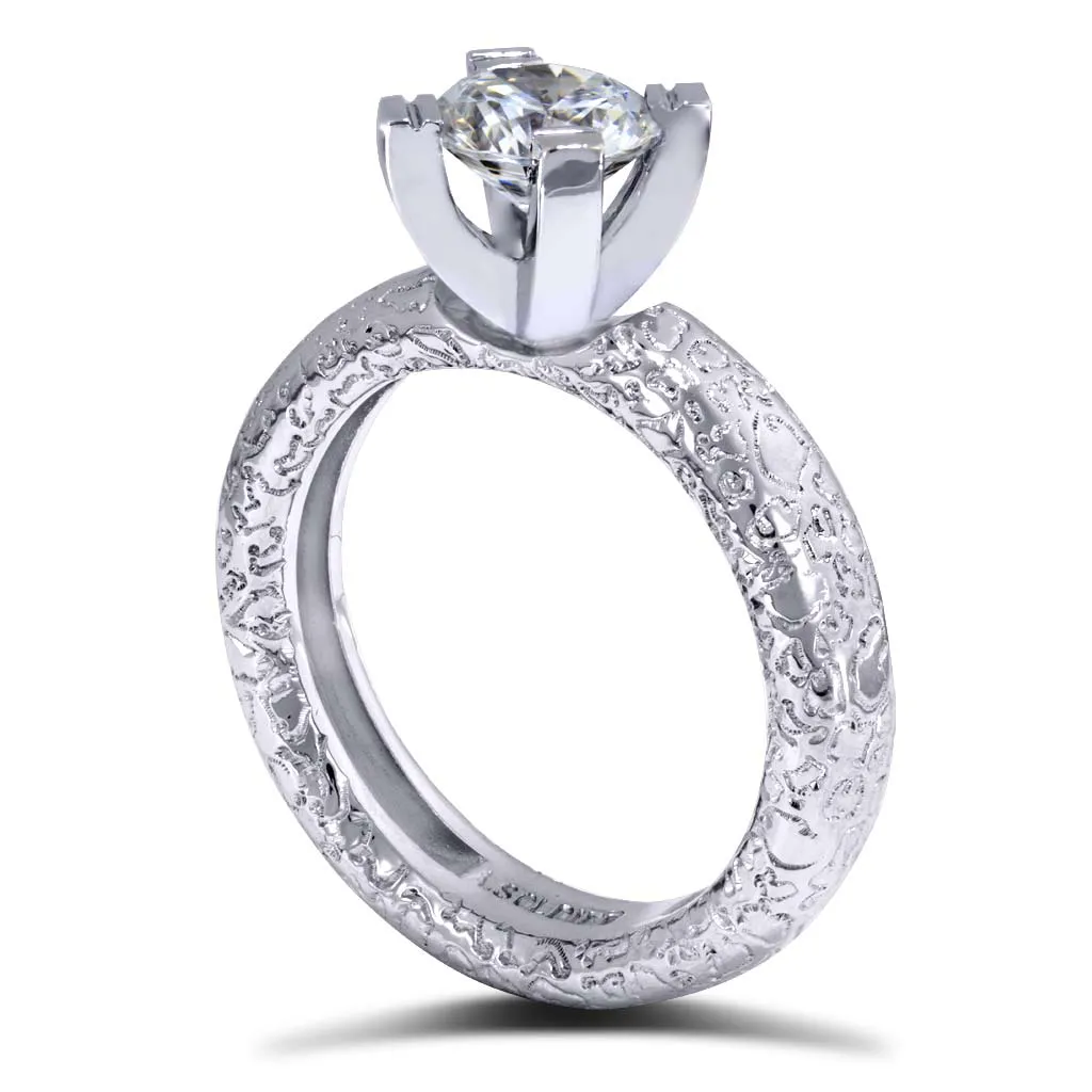 Princess Cora Texture Engagement Ring