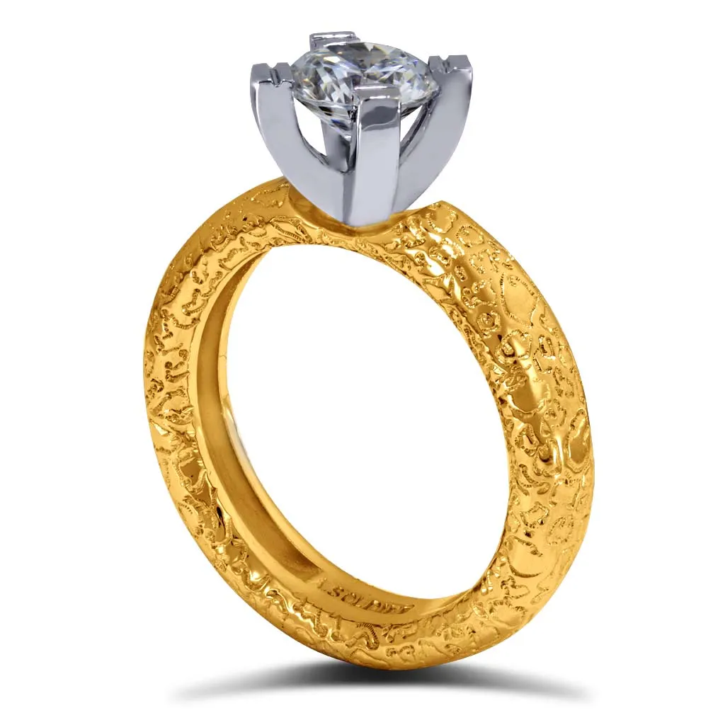 Princess Cora Texture Engagement Ring