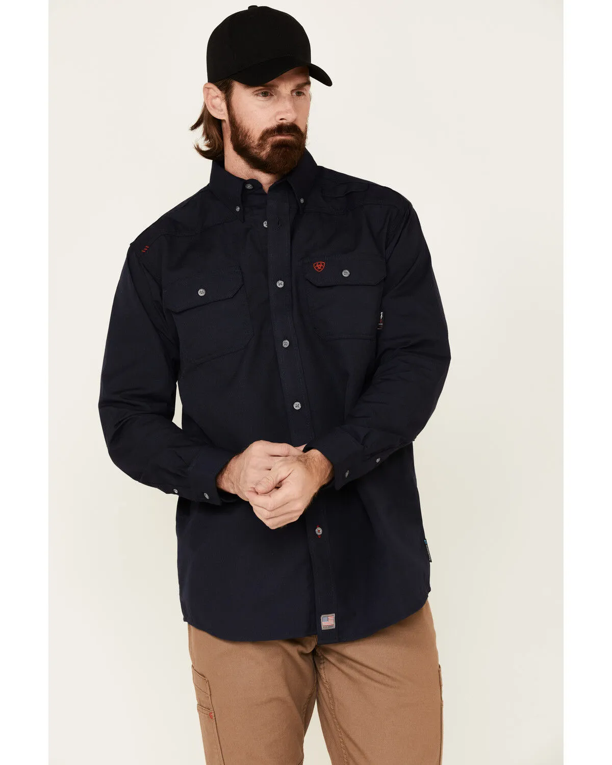 Product Name:  Ariat Men's FR Featherlight Long Sleeve Button Down Work Shirt - Tall