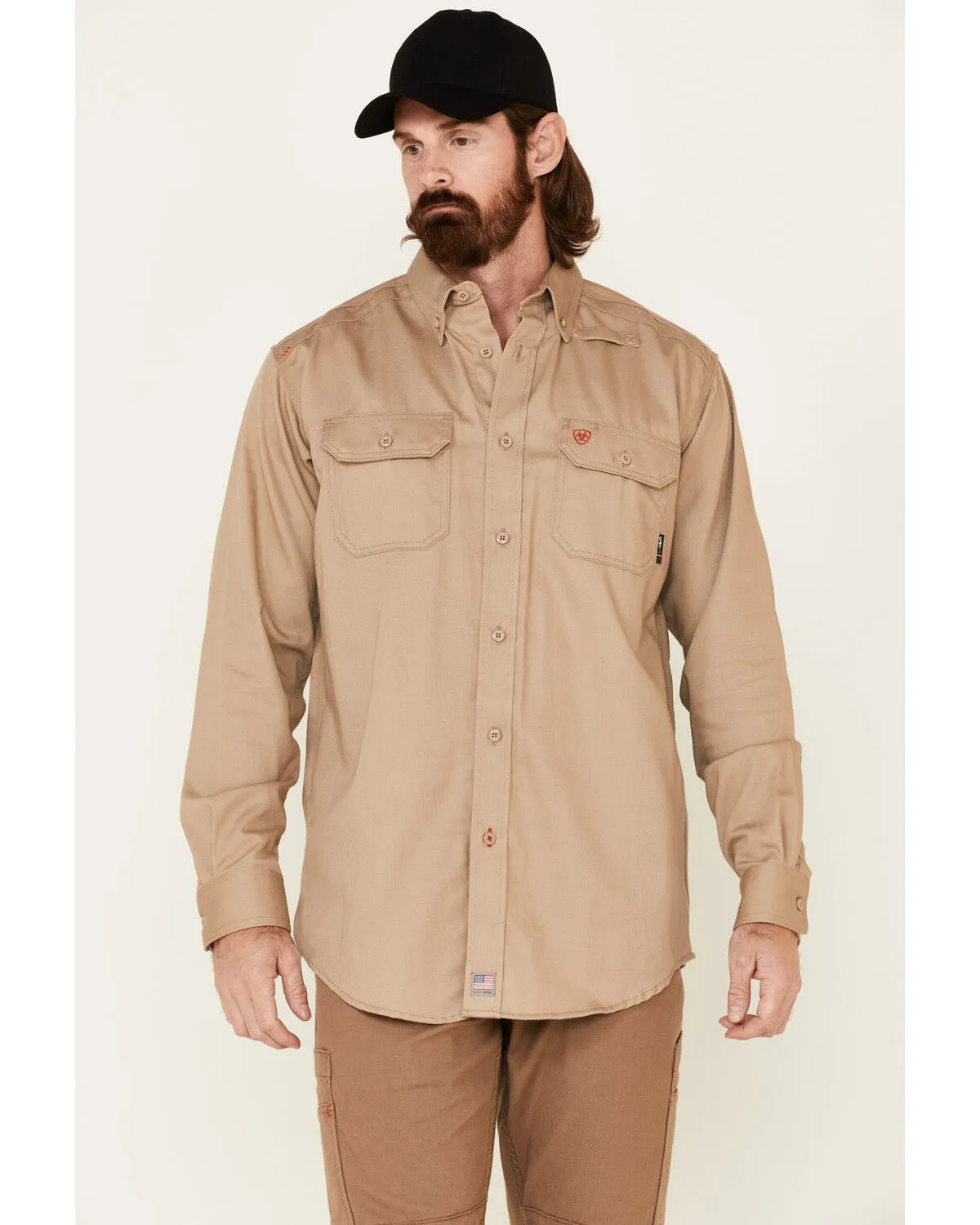 Product Name:  Ariat Men's FR Solid Twill Long Sleeve Button Down Work Shirt