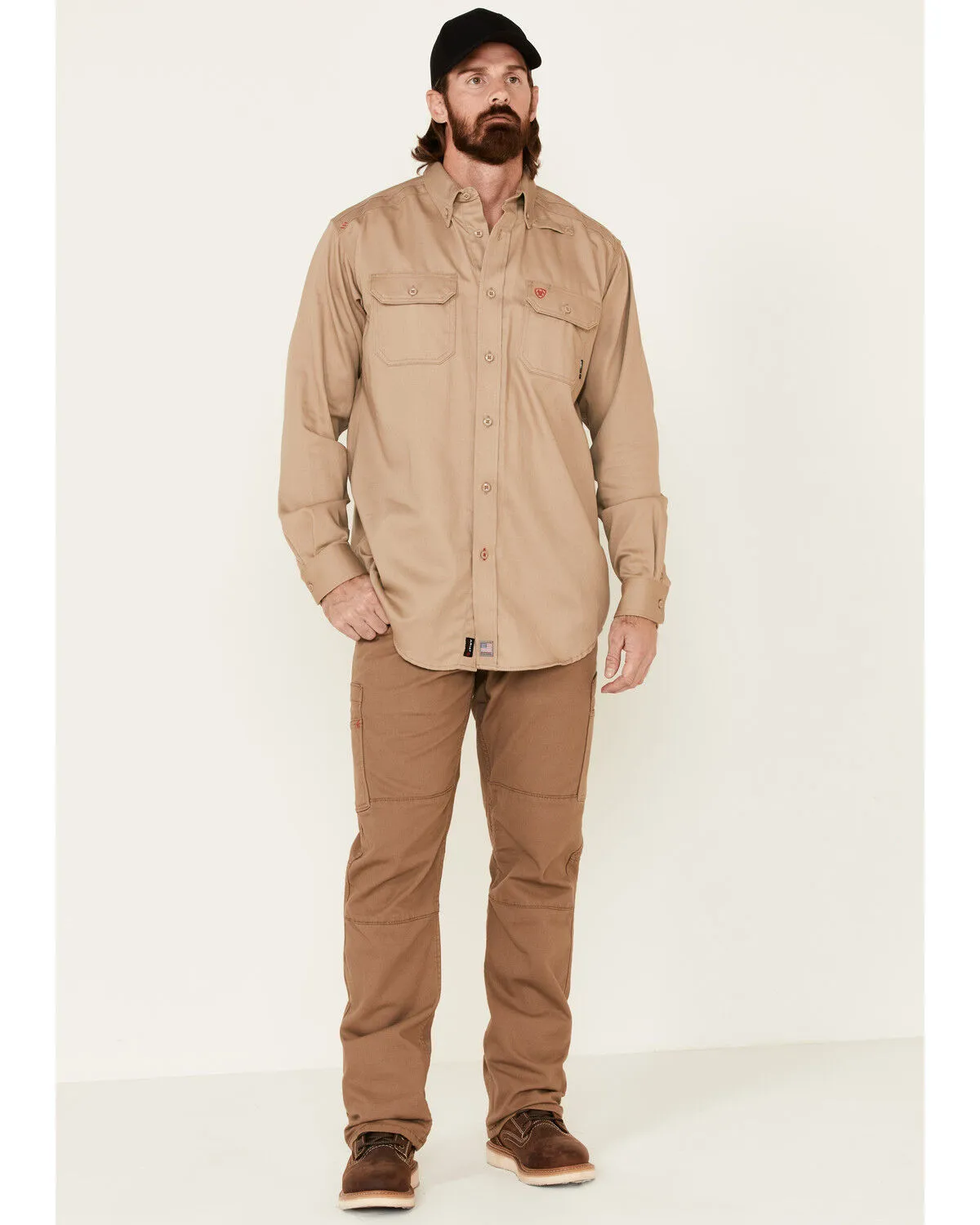 Product Name:  Ariat Men's FR Solid Twill Long Sleeve Button Down Work Shirt