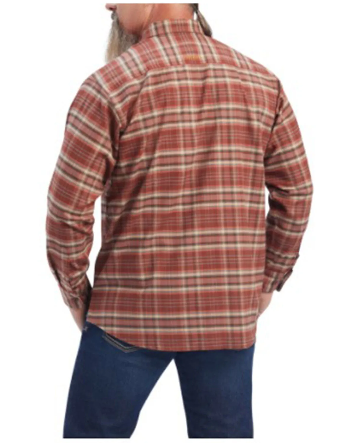 Product Name:  Ariat Men's Rebar Plaid DuraStretch Button Down Flannel Work Shirt