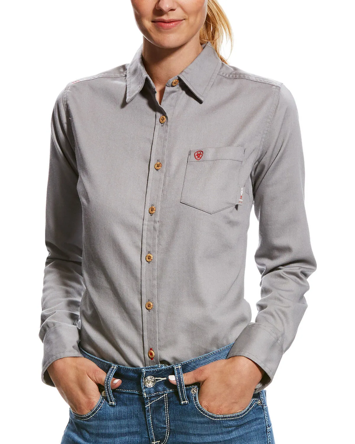 Product Name:  Ariat Women's FR Long Sleeve Button Down Work Shirt