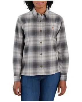 Product Name:  Carhartt Women's Rugged Flex Loose Fit Midweight Flannel Plaid Print Long Sleeve Button Down Work Shirt