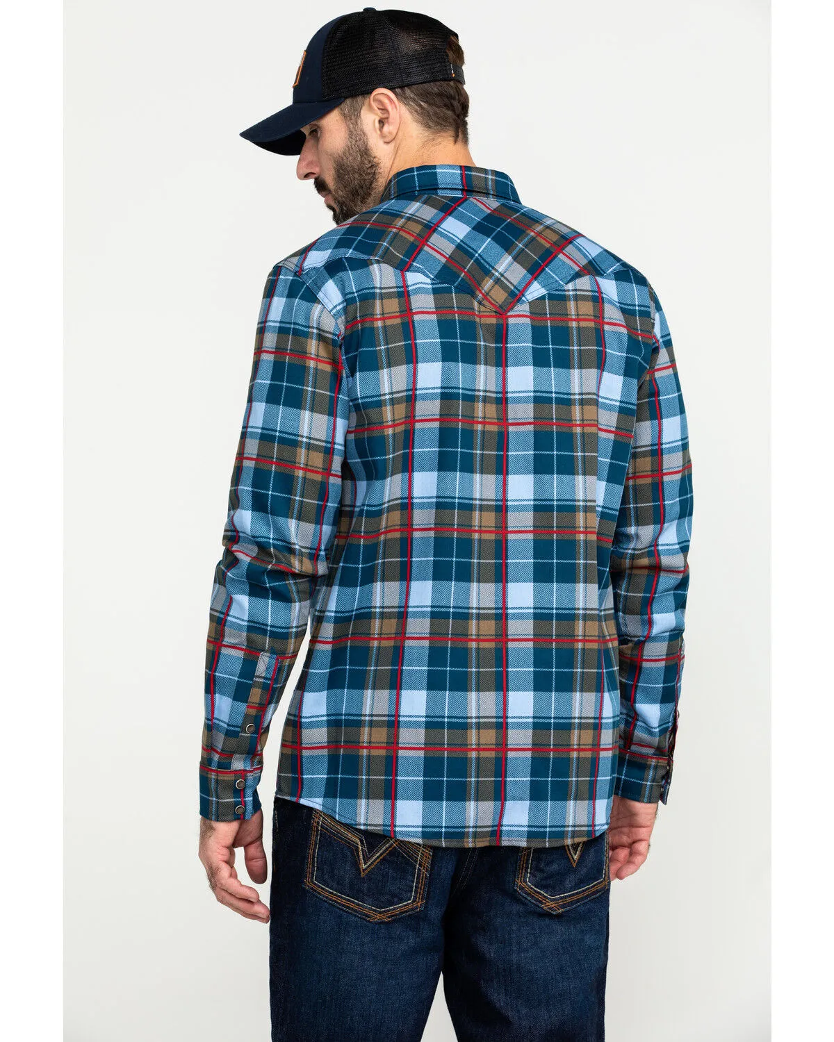 Product Name:  Cody James Men's FR Woven Plaid Print Long Sleeve Button Down Work Shirt