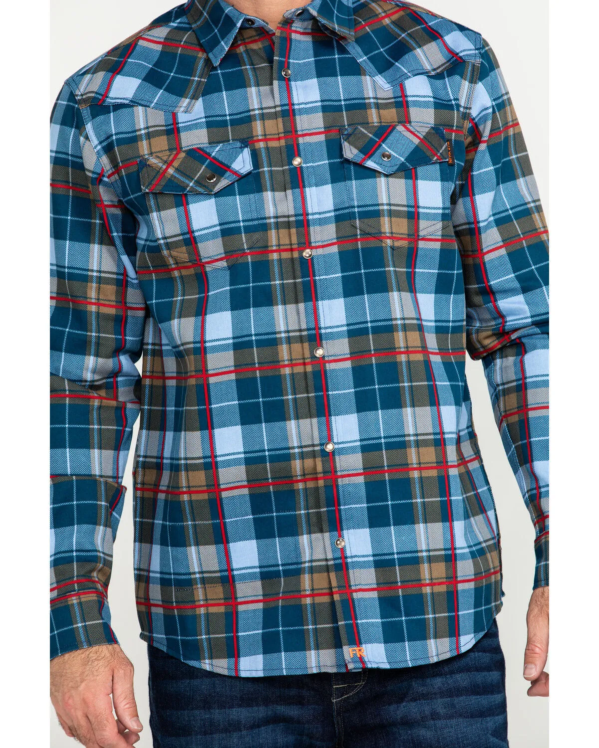 Product Name:  Cody James Men's FR Woven Plaid Print Long Sleeve Button Down Work Shirt