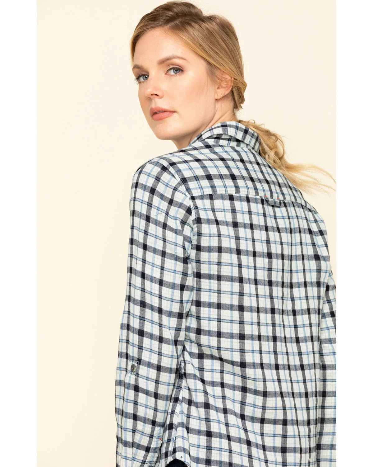 Product Name:  Dovetail Workwear Women's Plaid Print Long Sleeve Button Down Givens Work Shirt