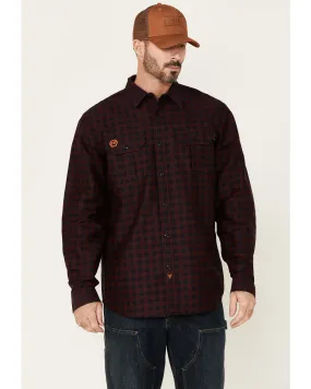 Product Name:  Hawx Men's FR Check Plaid Print Long Sleeve Button-Down Work Shirt