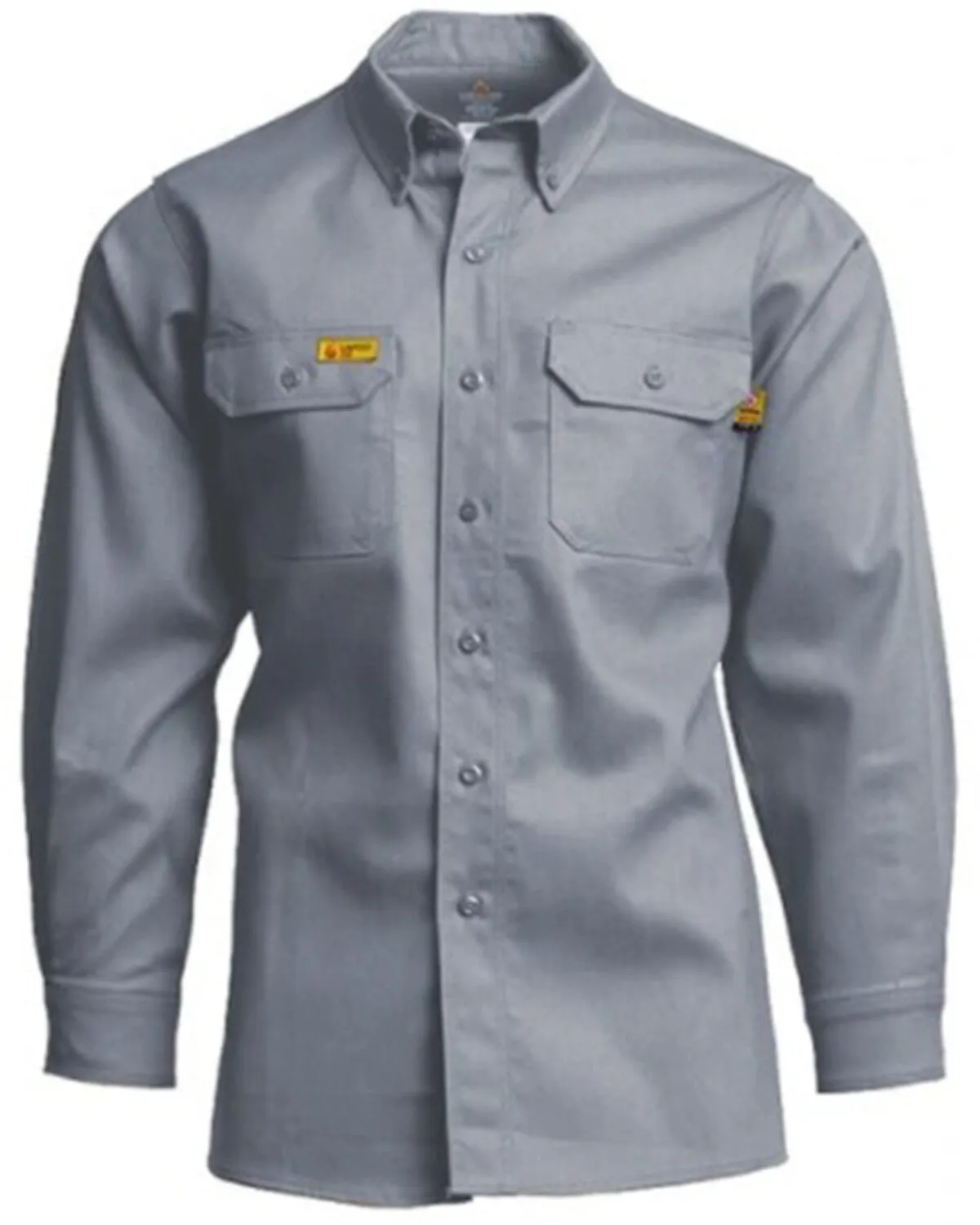 Product Name:  Lapco Men's FR Gold Label Solid Long Sleeve Button Down Uniform Work Shirt - Big