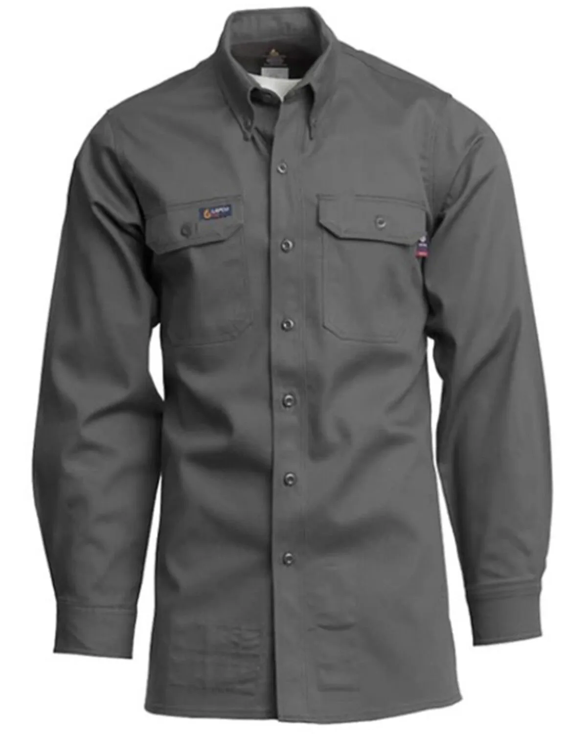 Product Name:  Lapco Men's FR Solid Long Sleeve Button-Down Western Work Shirt - Big & Tall