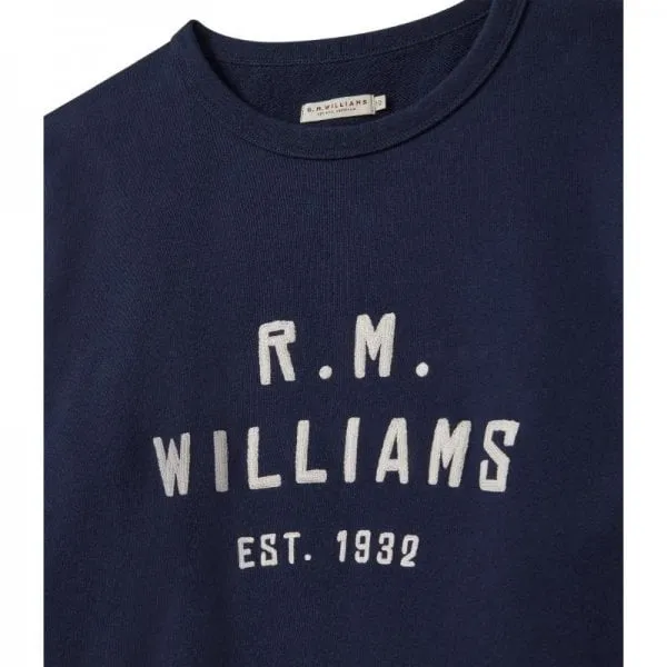 R. M. Williams Womens Stencil Crew in Navy