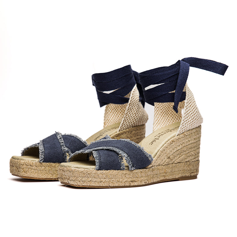 Sandal Espadrille in Navy