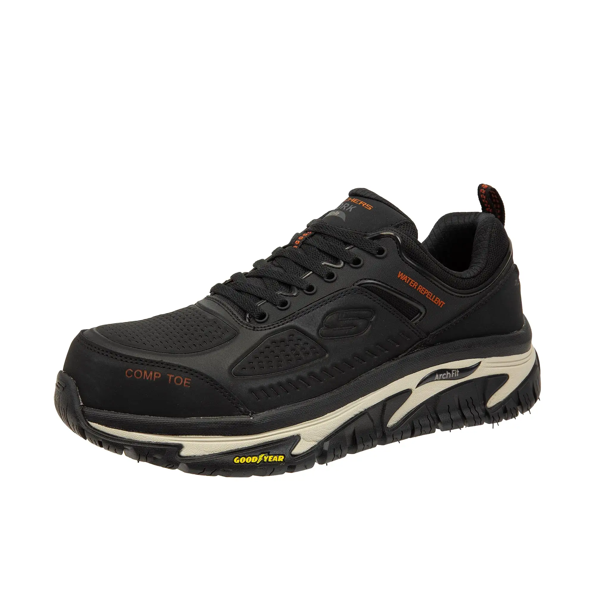 Skechers Arch Fit Road Walker Raylan Composite Toe Black