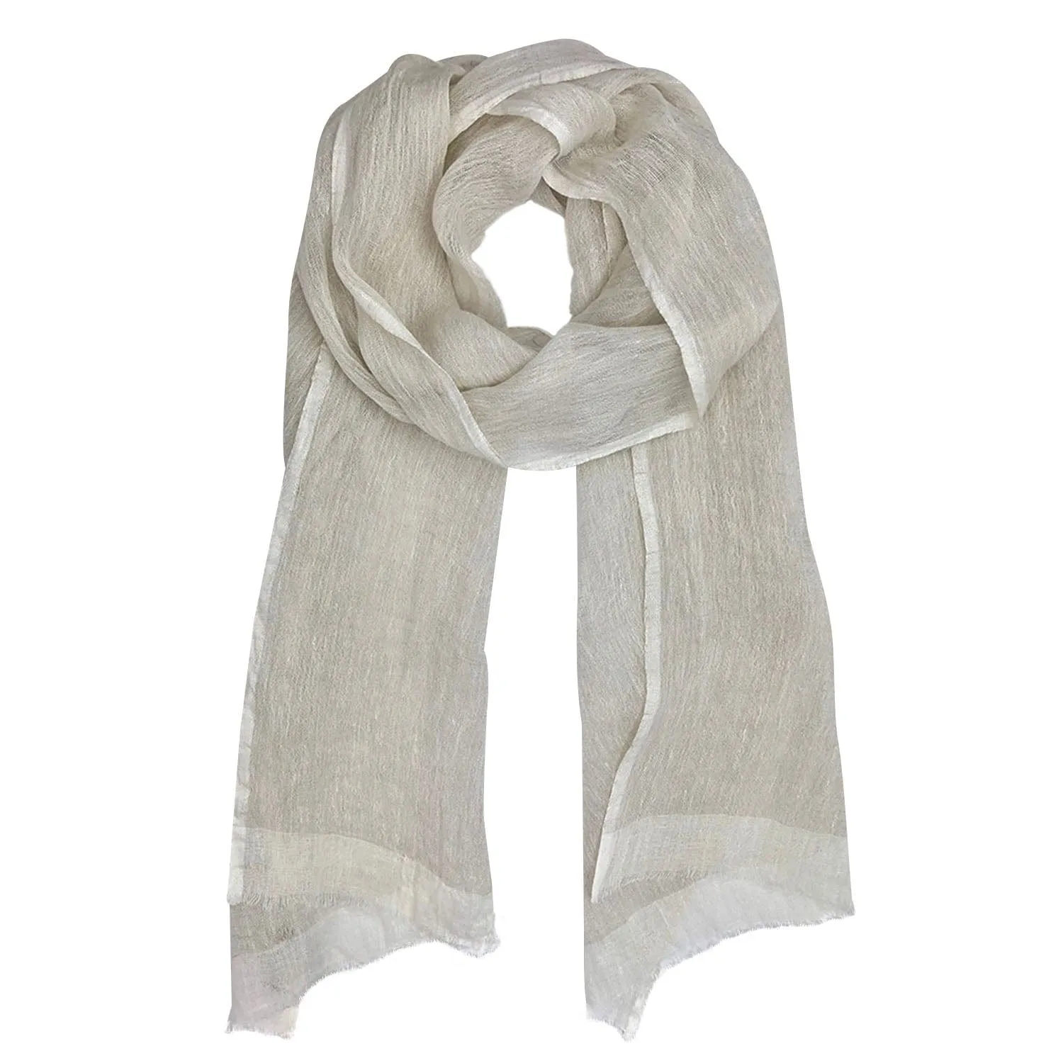 SLATE + SALT Women's Gauze Linen Two Tone Scarf