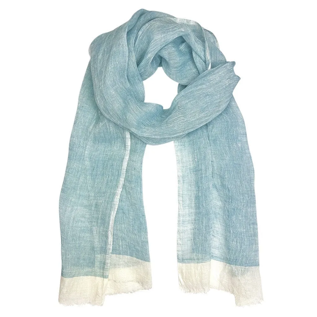 SLATE + SALT Women's Gauze Linen Two Tone Scarf