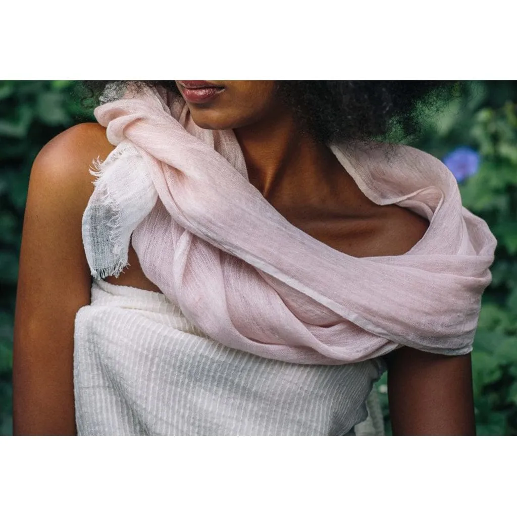 SLATE + SALT Women's Gauze Linen Two Tone Scarf