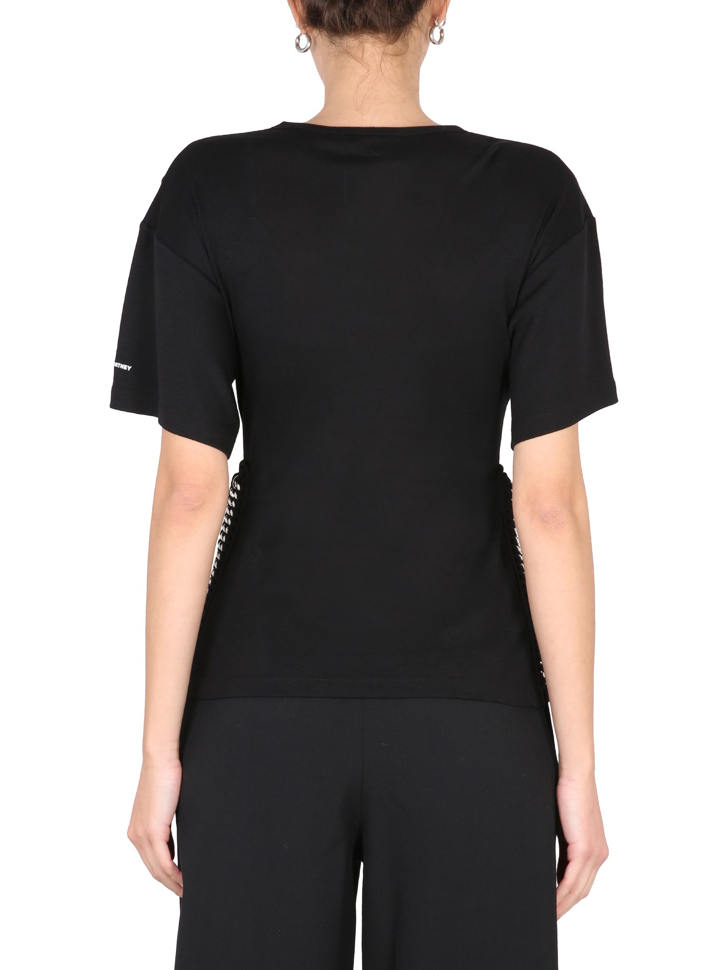 STELLA McCARTNEY    COTTON BLEND CHAIN DETAIL T-SHIRT