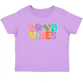 Sweet Wink Good Vibes Patch S/S Tee - Lavender