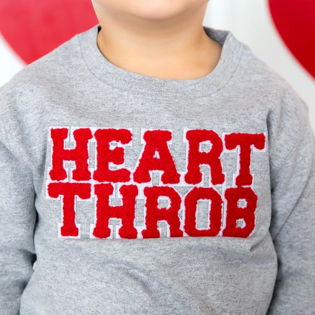 Sweet Wink Heart Throb Patch Valentine's Day Sweatshirt