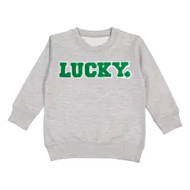 Sweet Wink Lucky Patch St. Patrick's Day Sweatshirt - Gray